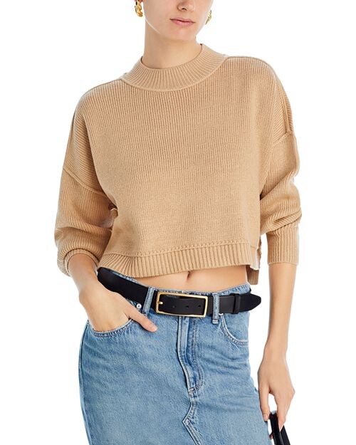 

Свитер в рубчик с длинными рукавами AQUA, цвет Tan/Beige