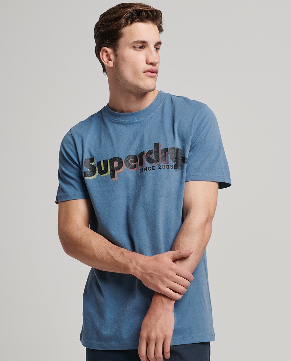 

Мужская футболка Classic Terrain с логотипом Superdry, синий