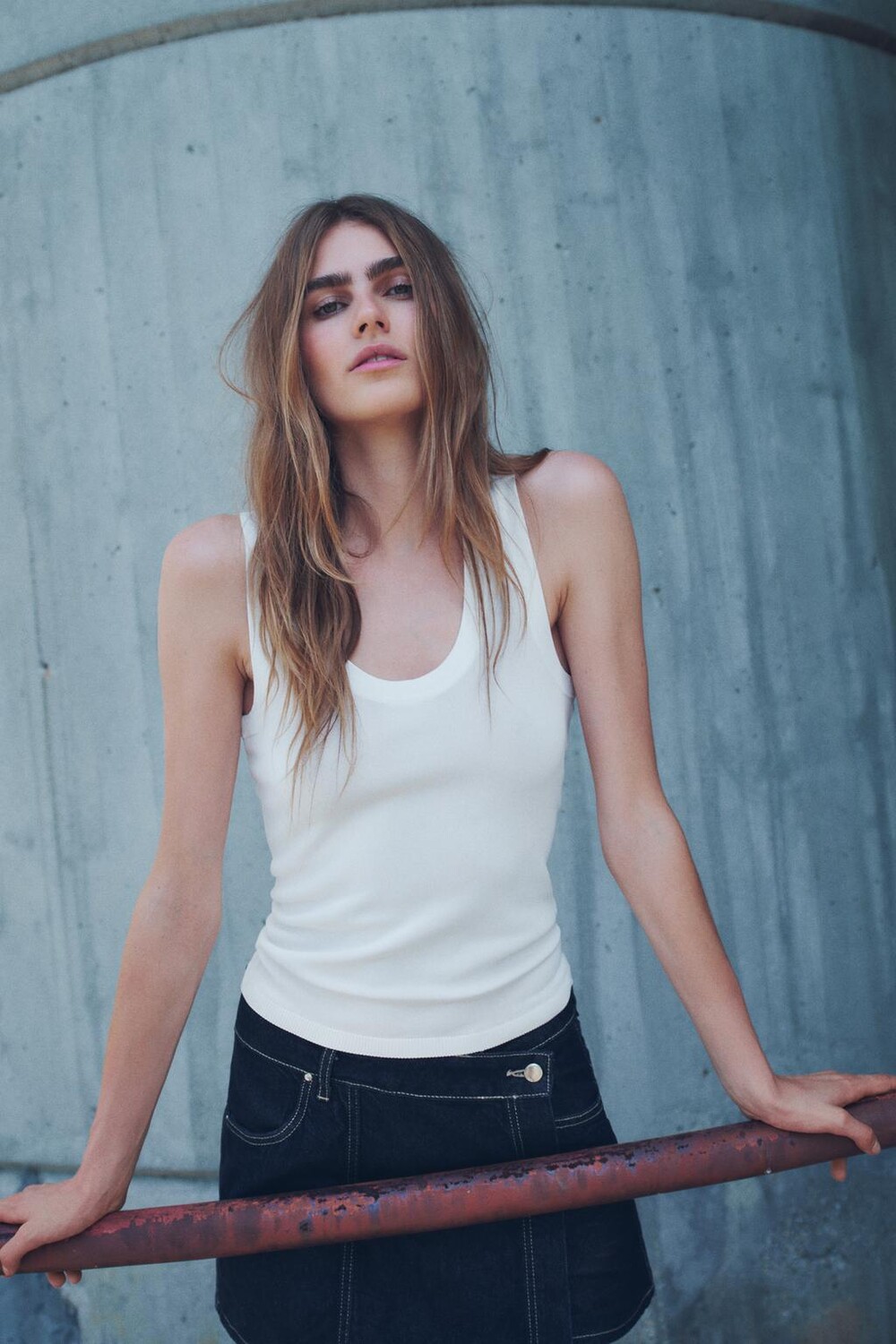 

Джинсовые юбки Z1975 кроссовер ZARA, синий
