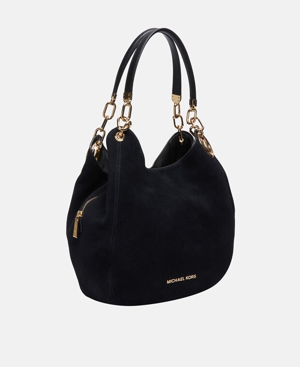 

Кожаная сумка-хобо Michael Michael Kors, черный