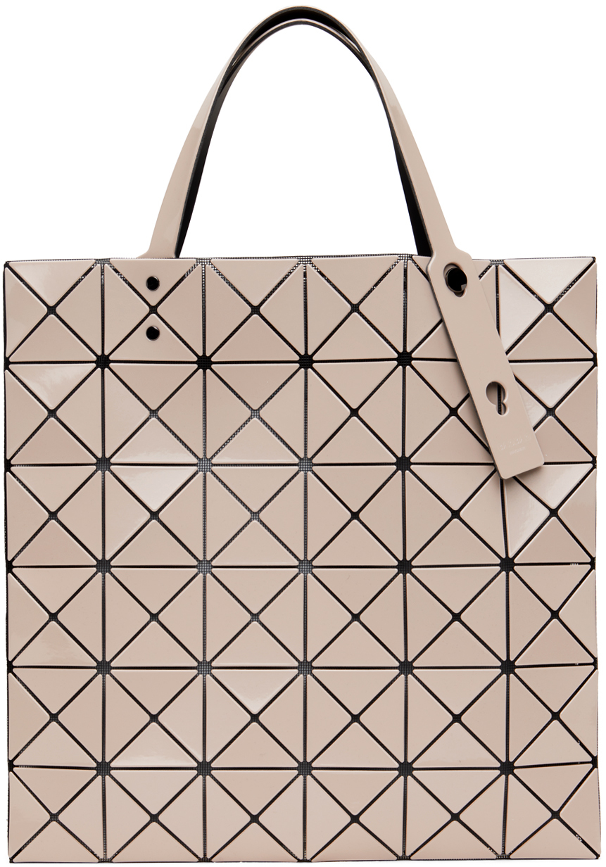 

Бежевая матовая сумка-тоут Lucent Bao Bao Issey Miyake