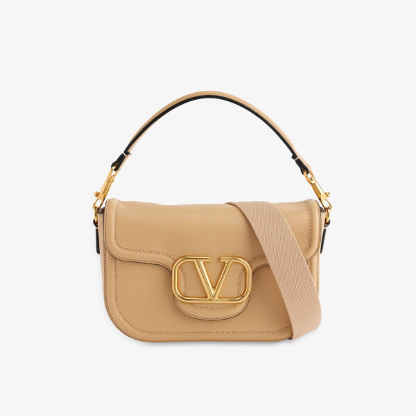 

Кожаная сумка через плечо Locò с V-образным логотипом Valentino Garavani, цвет cappuccino