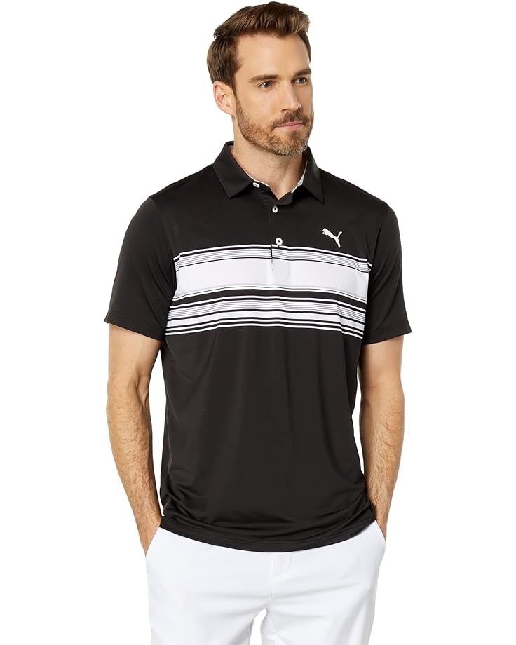 

Поло PUMA Golf Mattr Grind, цвет Puma Black/Bright White