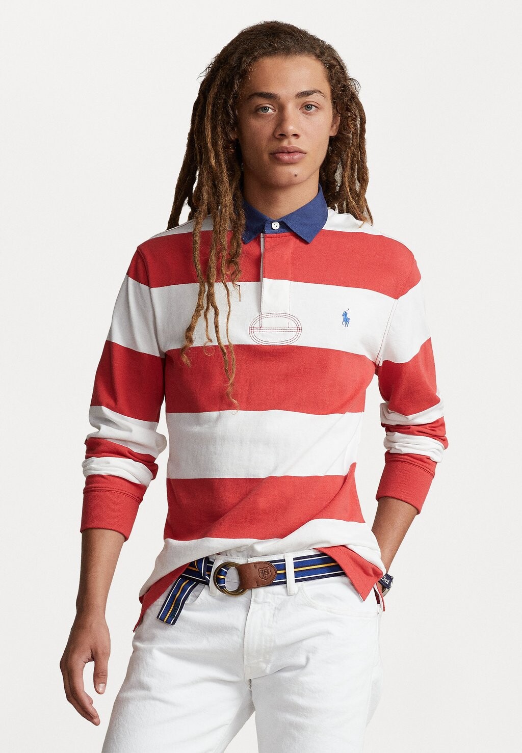 

Рубашка-поло LONG SLEEVE RUGBY Polo Ralph Lauren, цвет post red/white