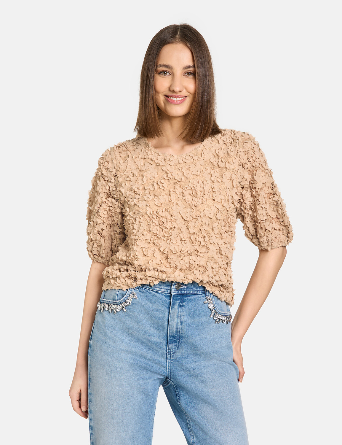 

Футболка TAIFUN Kurzarm Rundhals, цвет Warm Sand