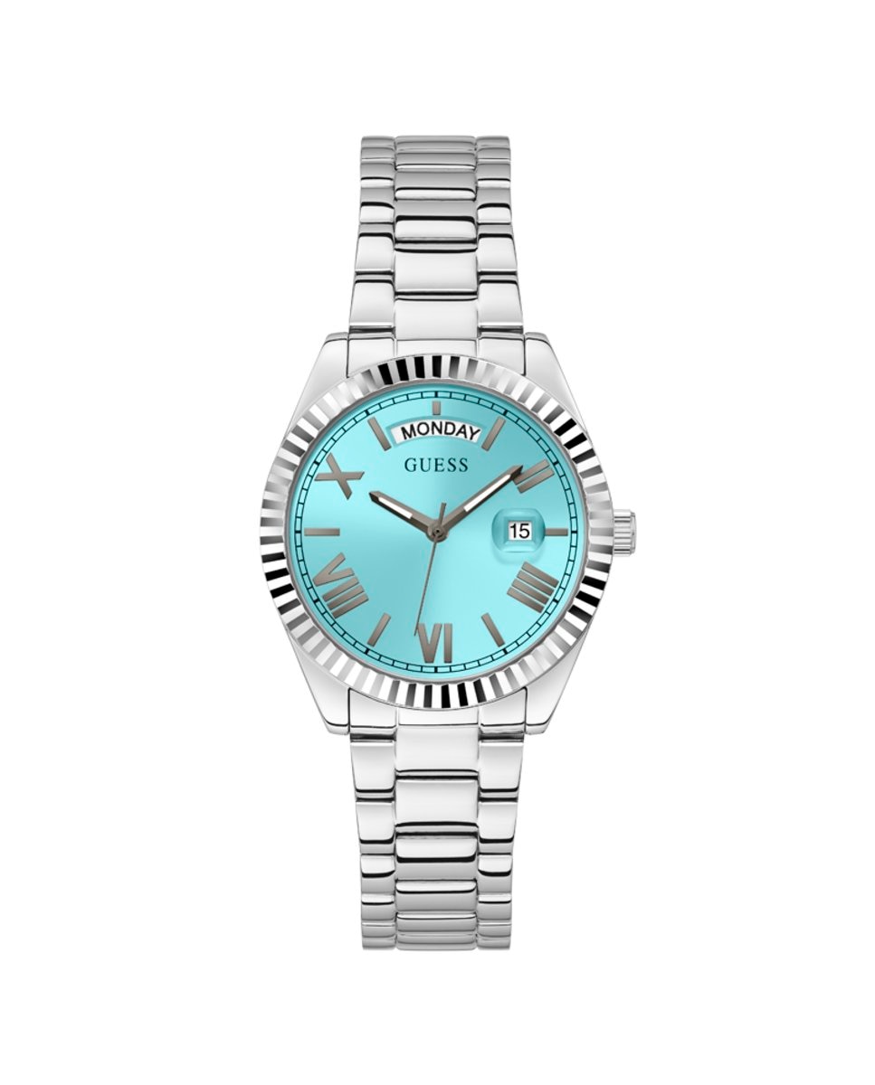 Женские часы Luna GW0308L4 со стальным и серебряным ремешком Guess, серебро