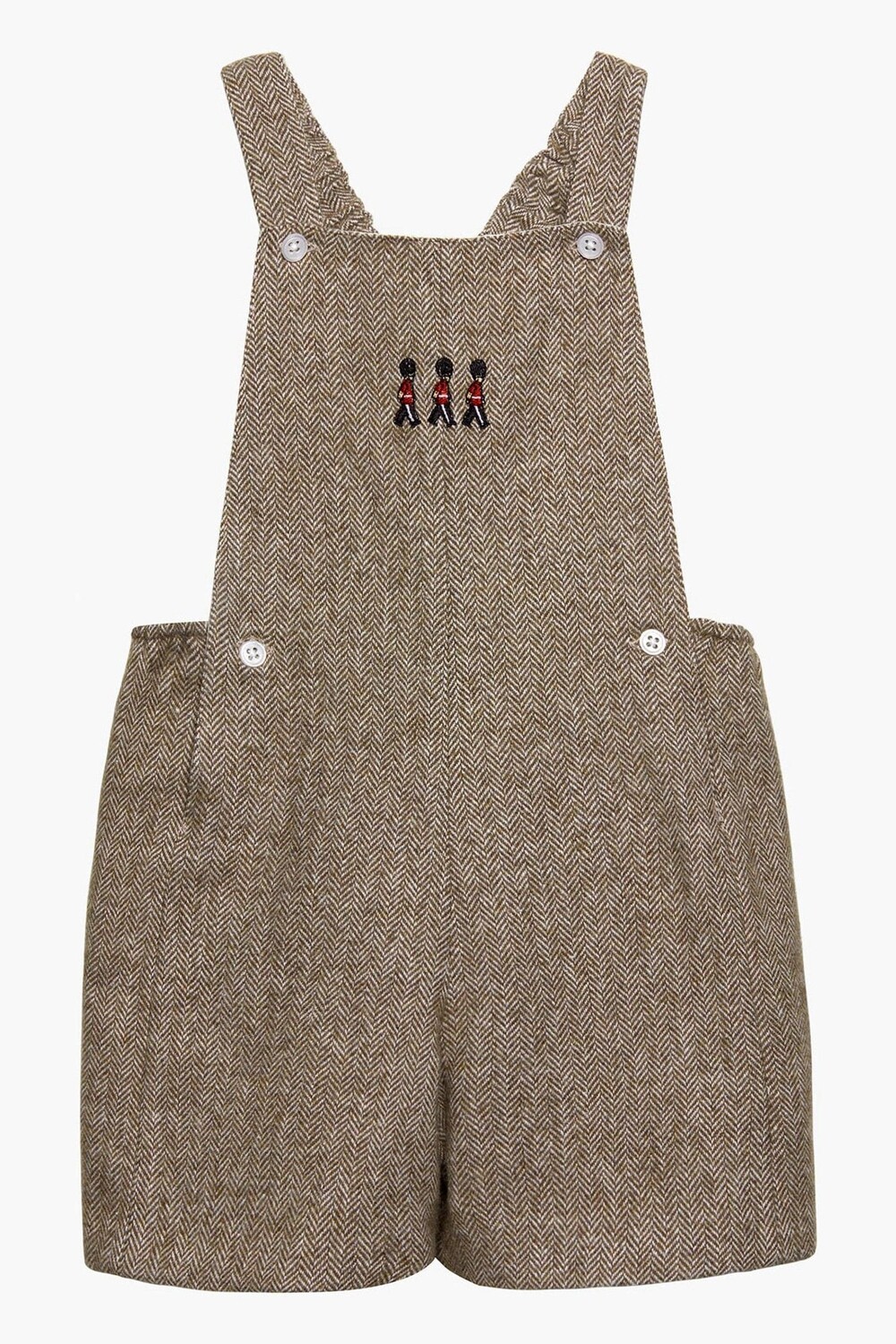 

Коричневые комбинезоны Little Alfie Guardsman с узором в елочку Trotters London, коричневый