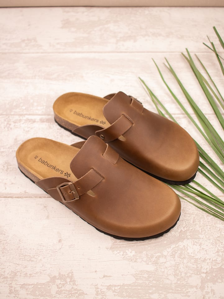 

Тапочки BABUNKERS Family Leder Clogs, коричневый