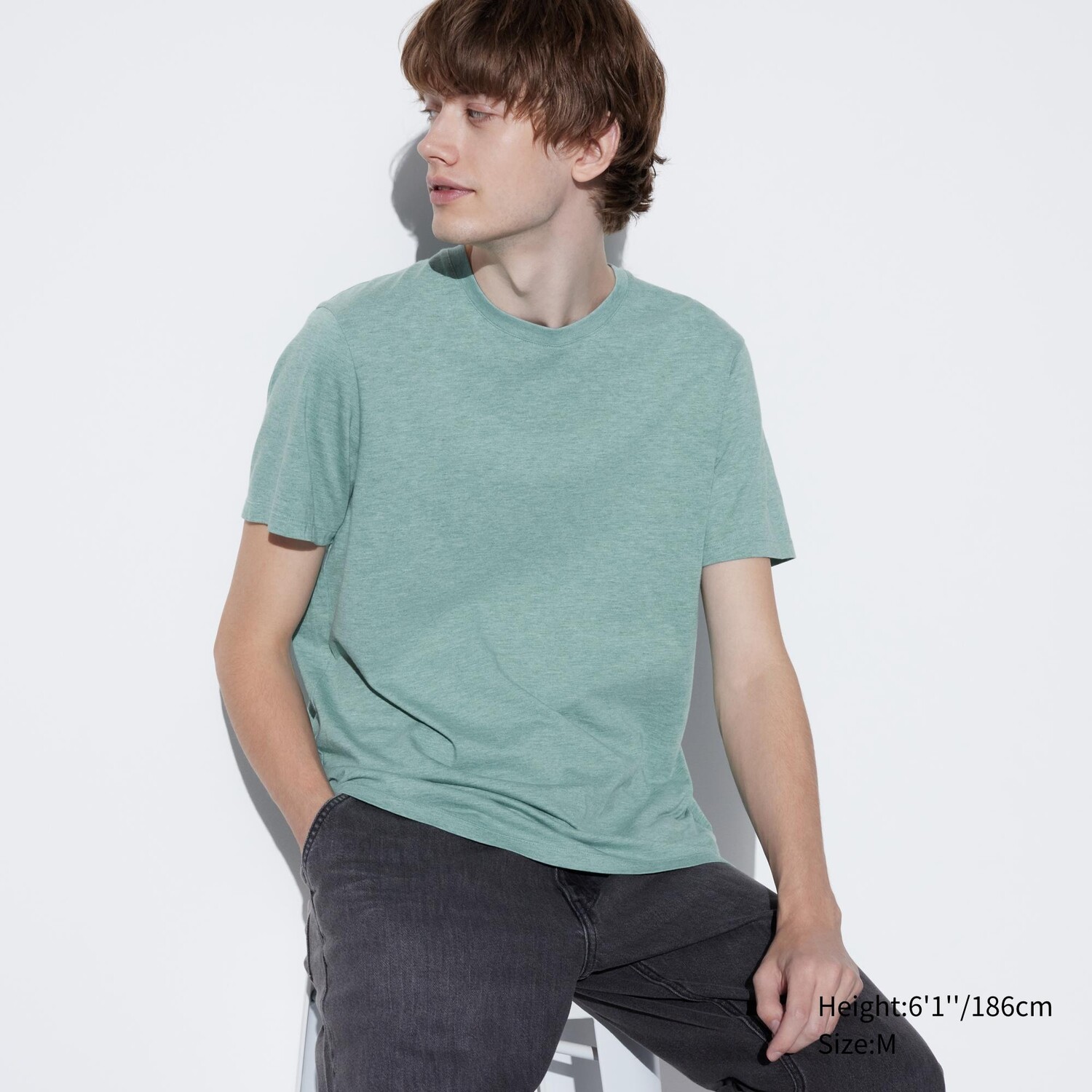 

Футболка Uniqlo Supima 100% с короткими рукавами, зеленый