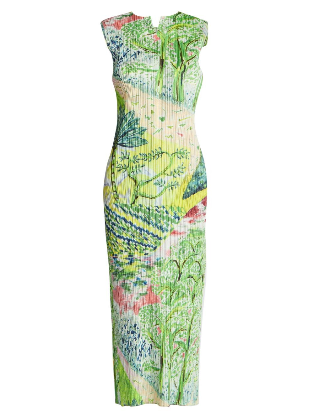 

Плиссированное платье макси Promenade Pleats Please Issey Miyake, зеленый