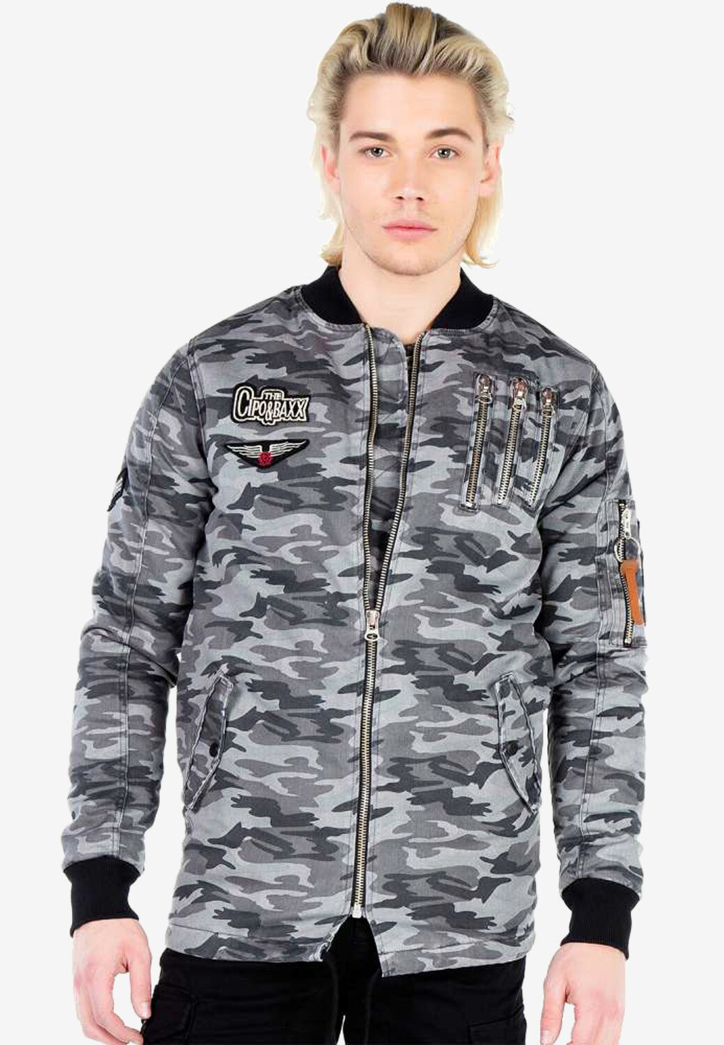 

Куртка Cipo & Baxx Freizeitjacke, цвет Greycamouflage