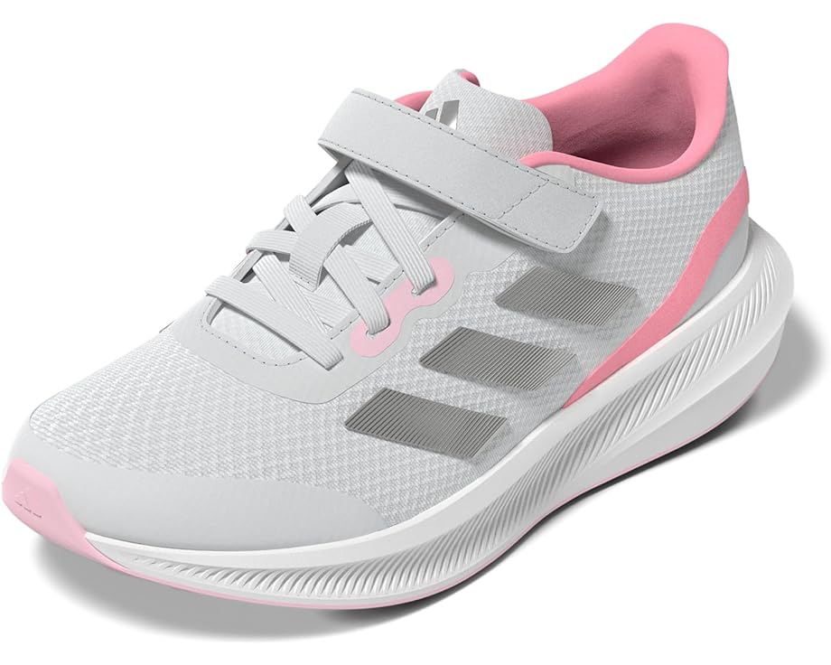 Кроссовки Adidas RunFalcon 3.0 Elastic Lace, цвет Dash Grey/Silver Metallic/Bliss Pink кроссовки для бега со стабильностью falcon 3 sport lace adidas цвет dash grey silver metallic bliss pink