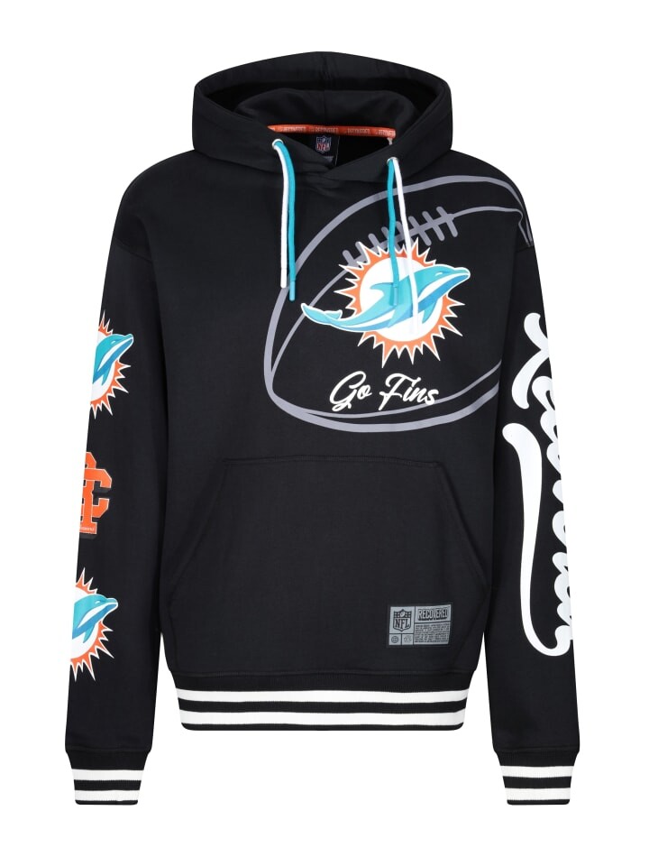 

Худи Recovered NFL Dolphins Go Fins, черный