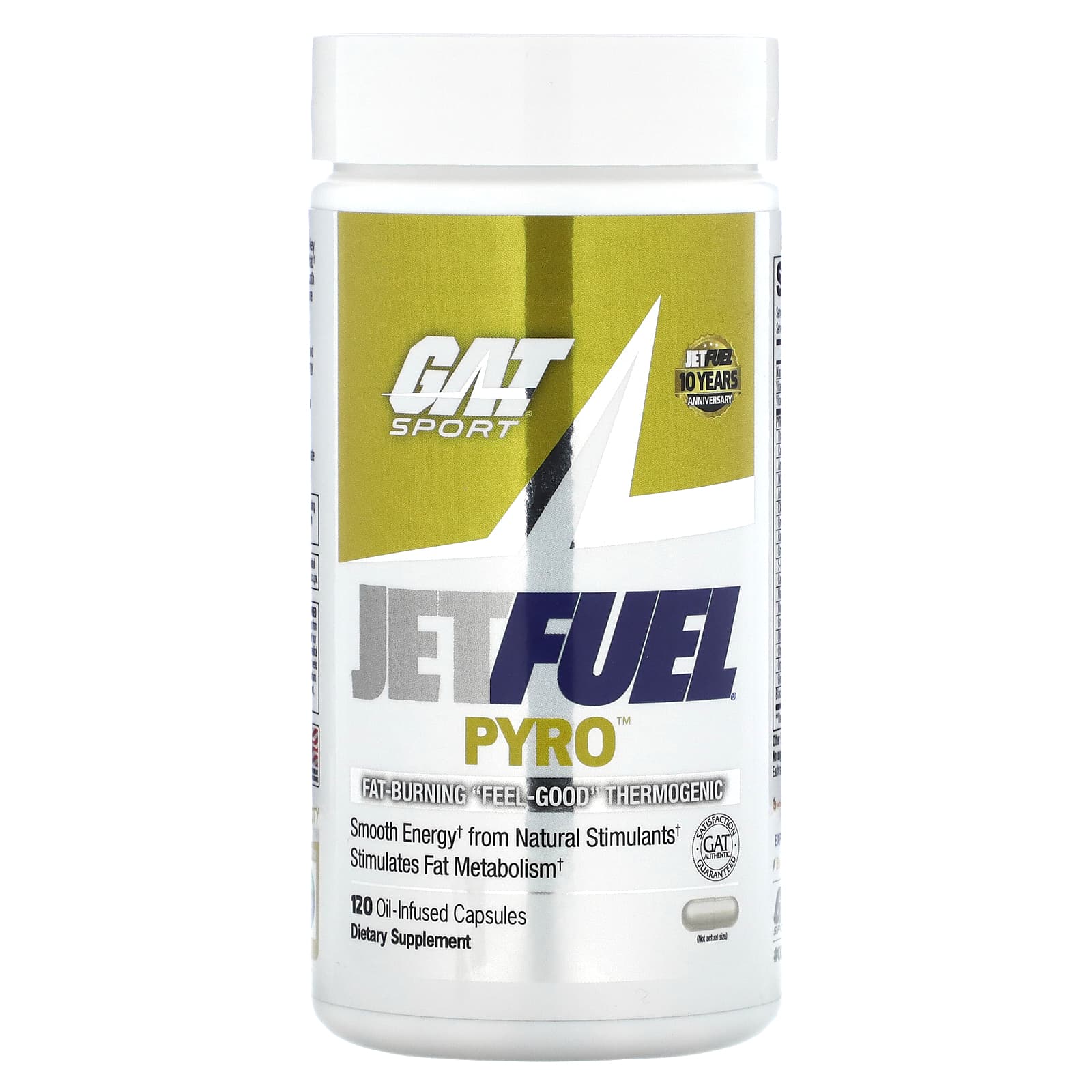 GAT JetFuel Pyro термогенное средство сжигания жира 120 капсулы заполненных маслом vitamin bounty burn on keto термогенное средство для сжигания калорий 60 капсул