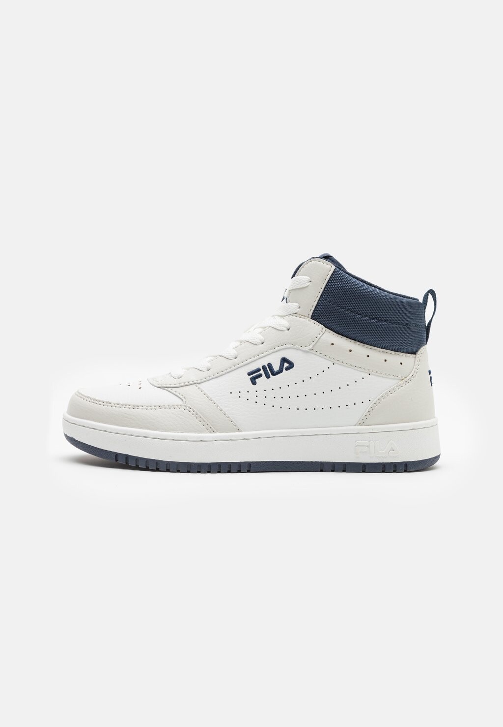 Кроссовки высокие REGA MID TEENS UNISEX Fila, цвет white/navy высокие кроссовки crew mid teens unisex fila цвет olive night