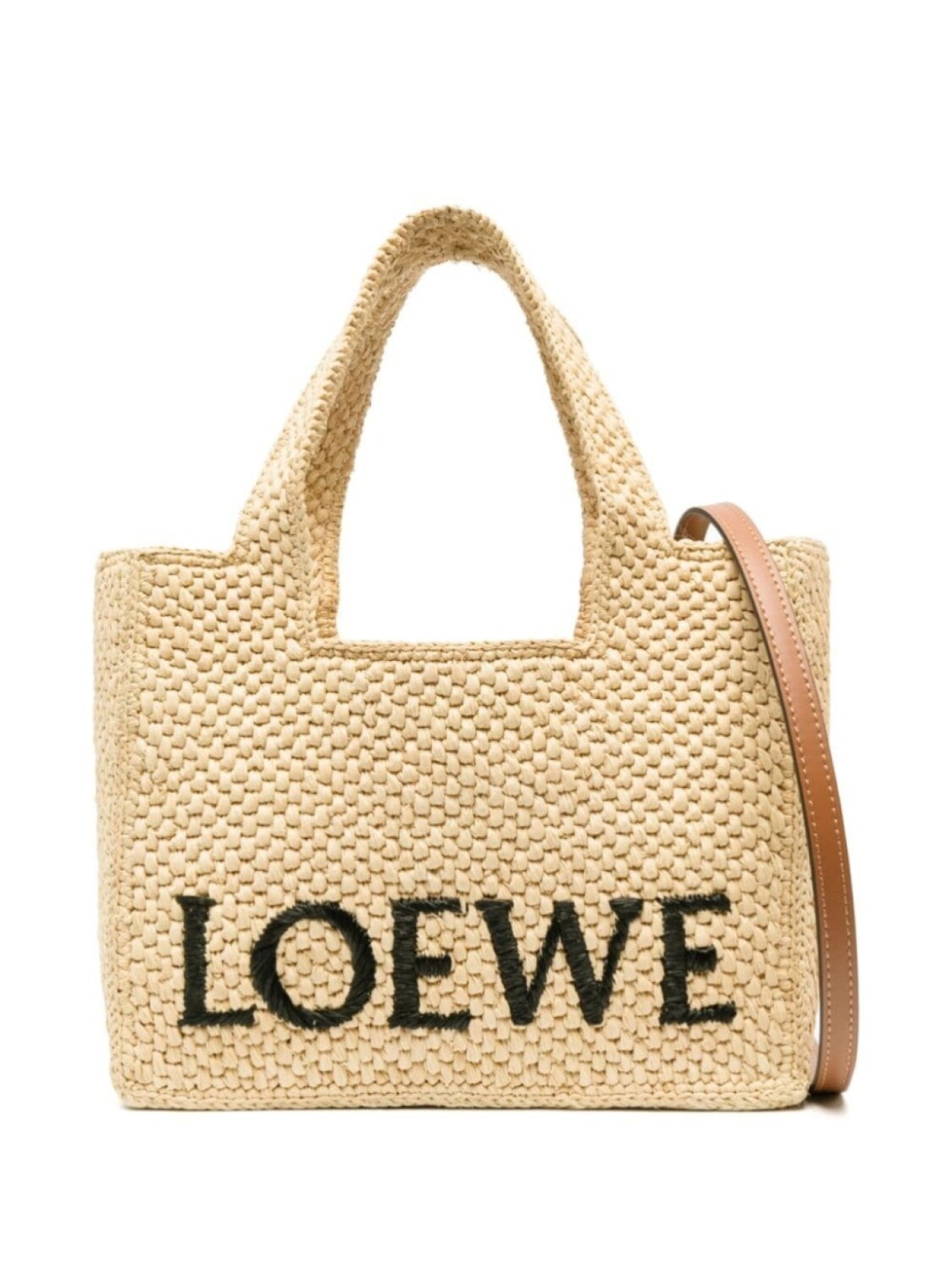 

LOEWE сумка-тоут из рафии, серый