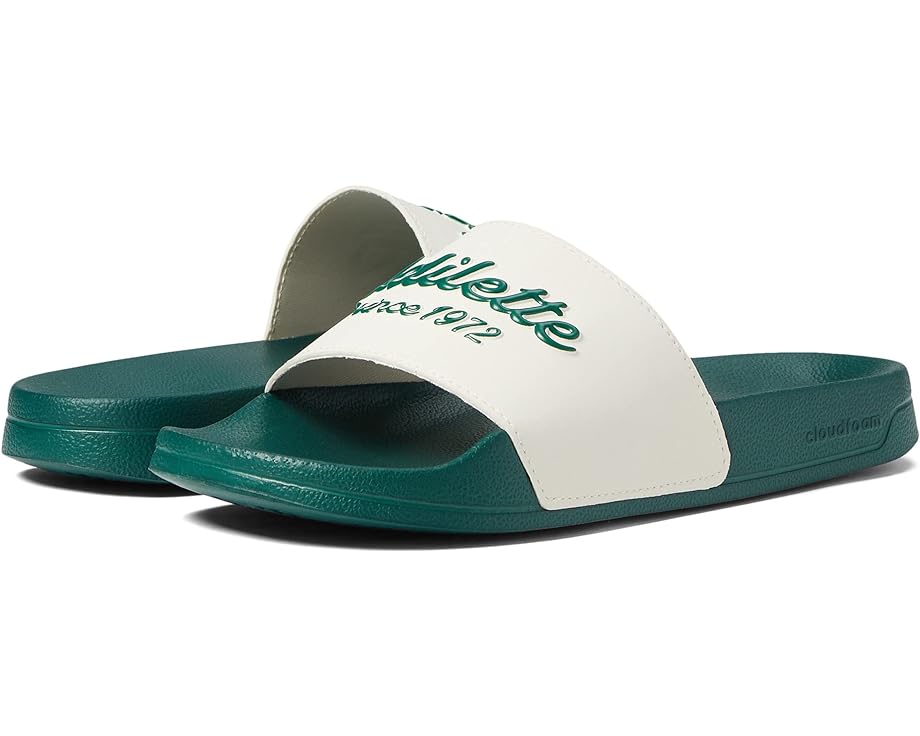 Сандалии Adidas Adilette Shower, цвет Wonder White/Collegiate Green/Collegiate Green