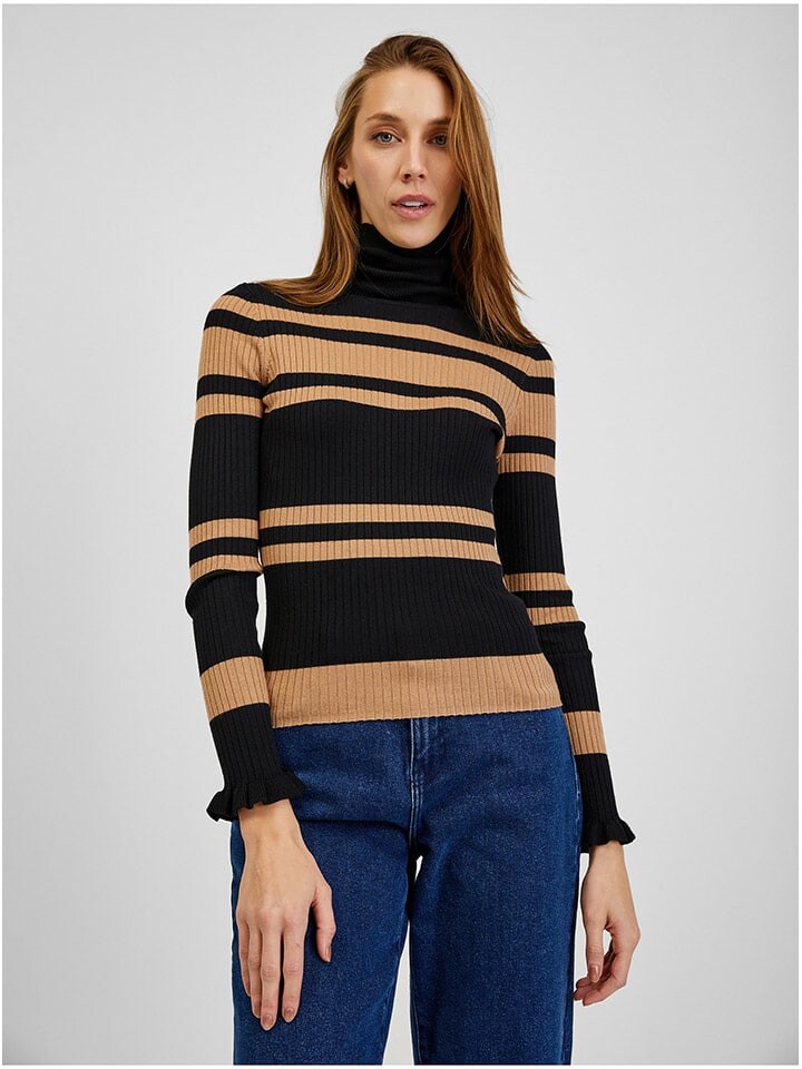 

Пуловер orsay Rollkragen, цвет beige/schwarz