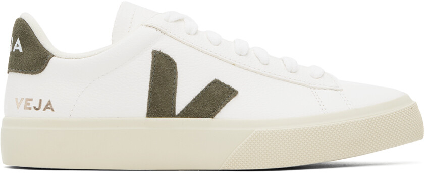 

Белые кожаные кроссовки Campo ChromeFree Veja, цвет White/Kaki, Белый, Белые кожаные кроссовки Campo ChromeFree Veja, цвет White/Kaki