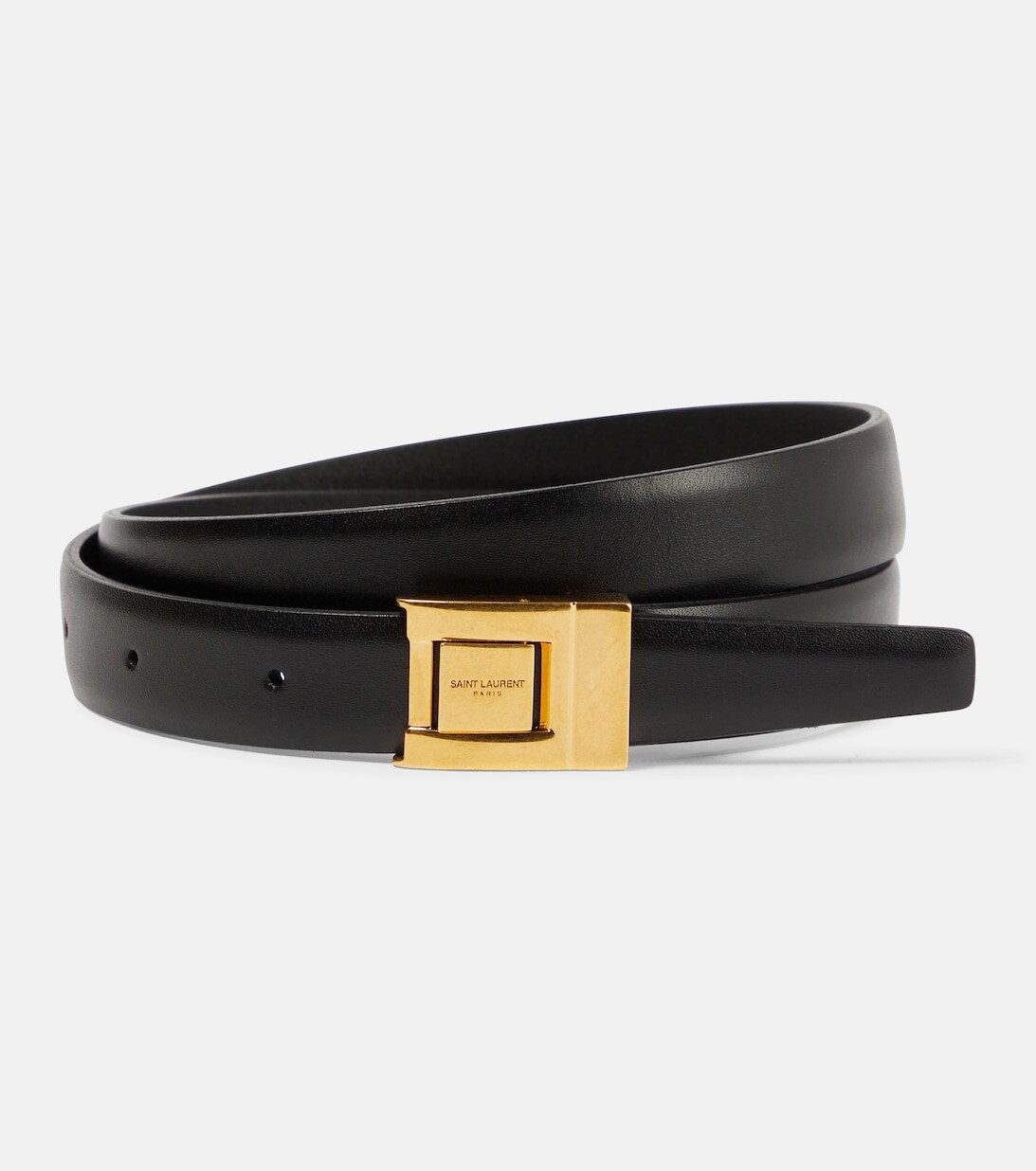

Кожаный ремень Saint Laurent, черный
