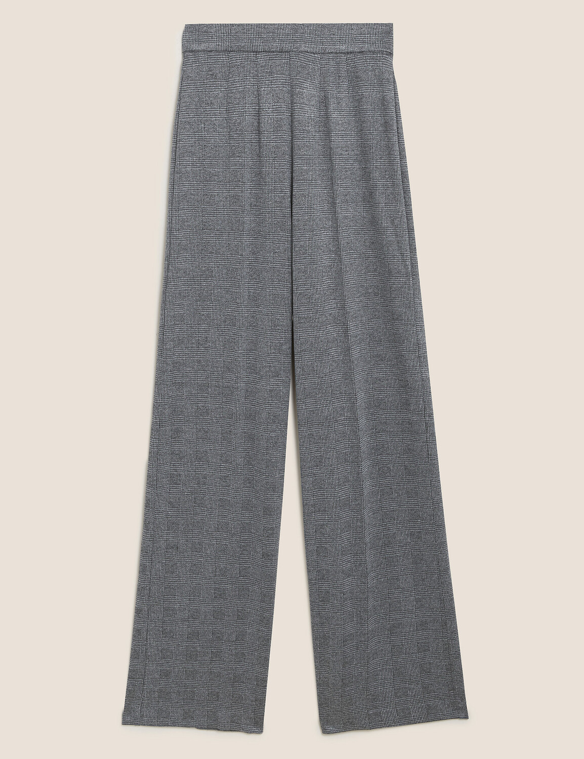 

Широкие брюки из джерси в клетку Marks & Spencer, серый микс