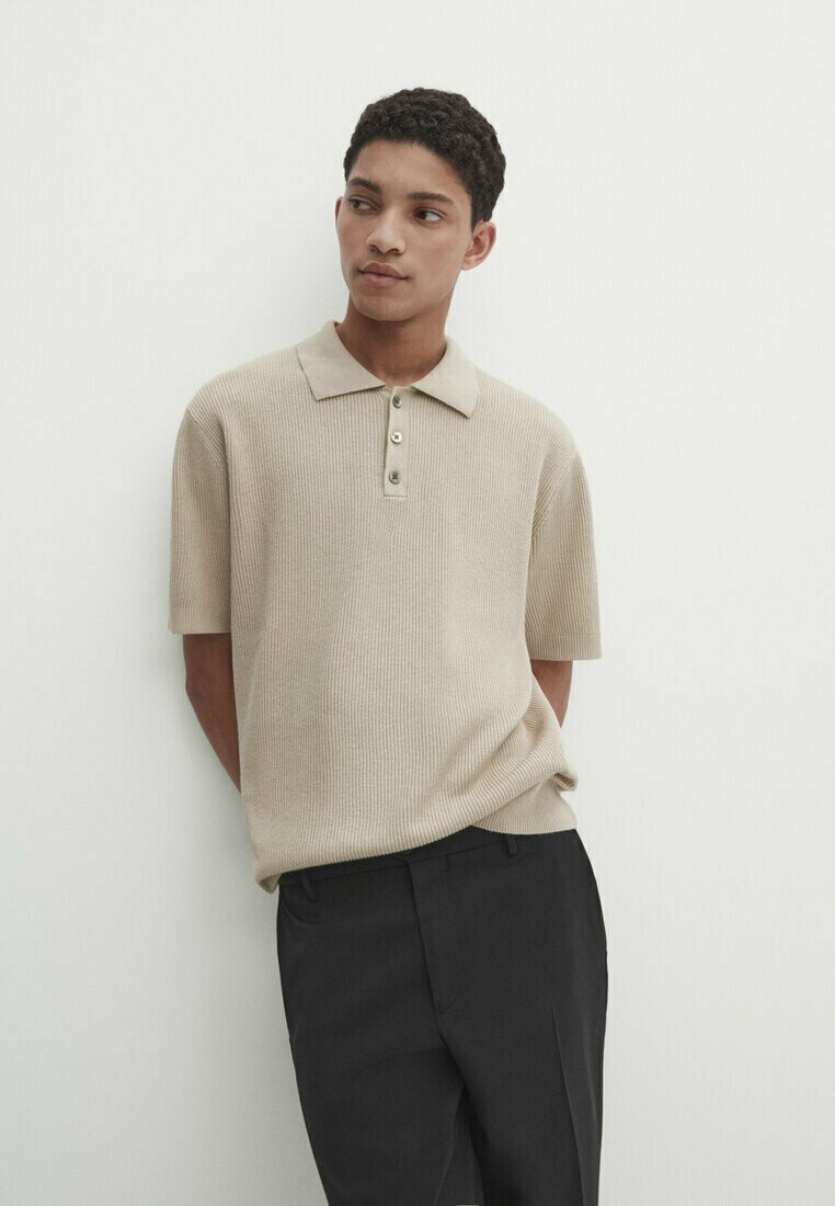 

Рубашка-поло Massimo Dutti, коричневый