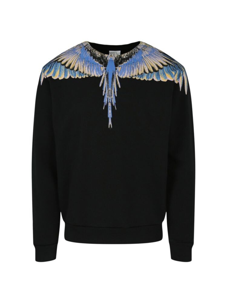 

Толстовка с рисунком Wings Marcelo Burlon, цвет Black Pink