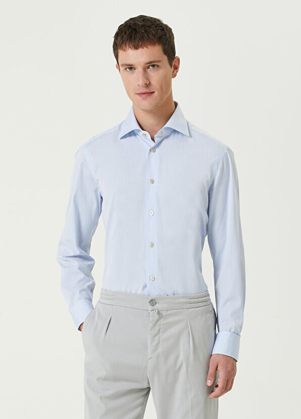 

Голубая рубашка Kiton
