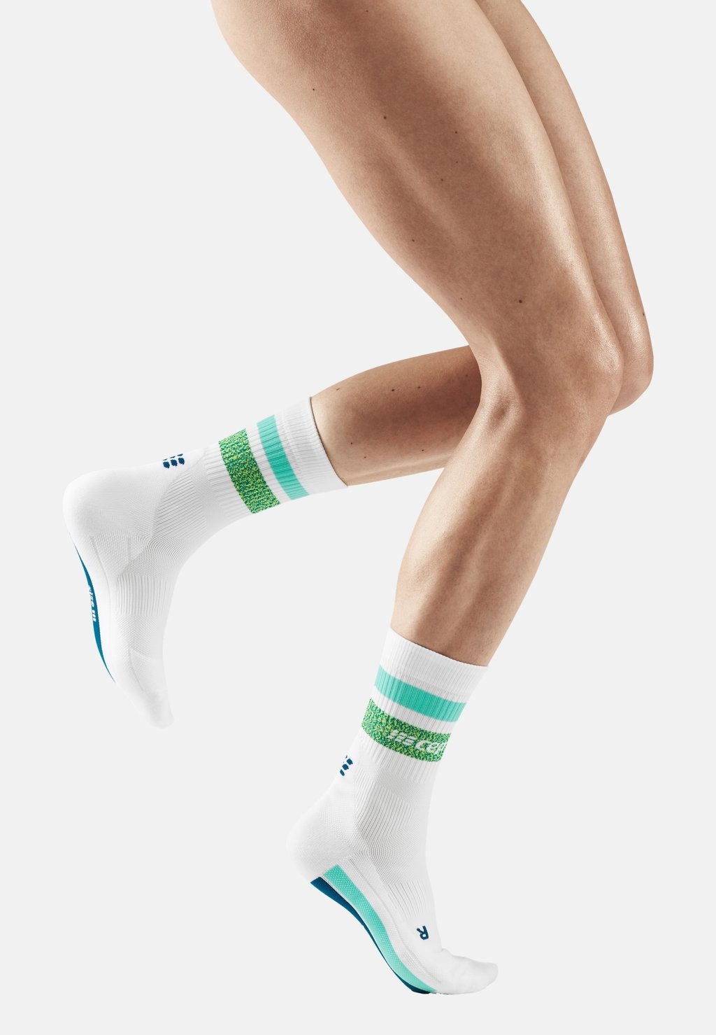 

Носки спортивные COMPRESSION MIAMI VIBES CEP, цвет white green&aqua