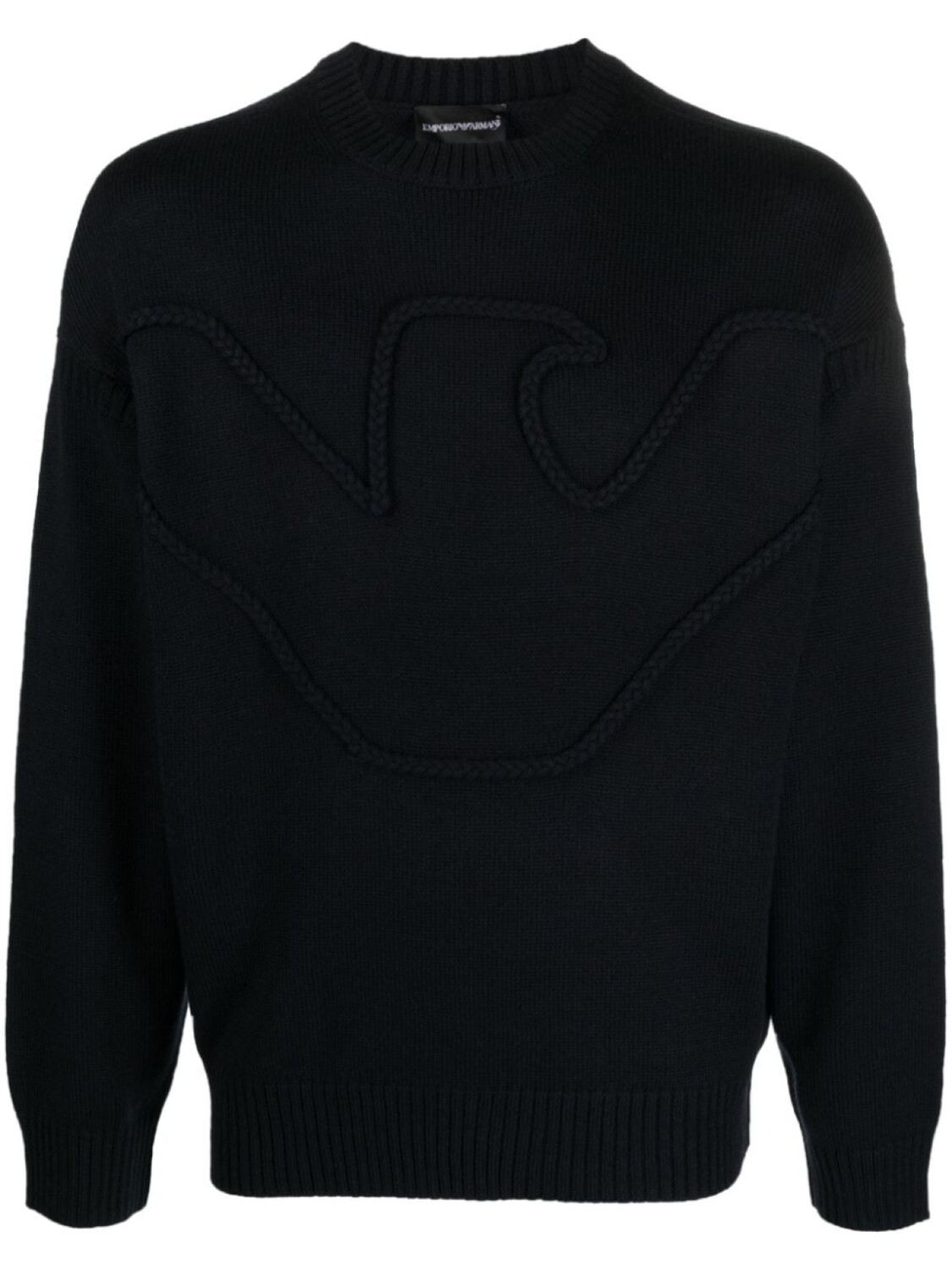 

Emporio Armani джемпер с тисненым логотипом, синий