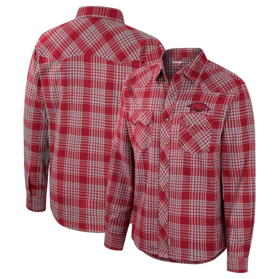 

Рубашка Wrangler Arkansas Razorbacks, кардинал