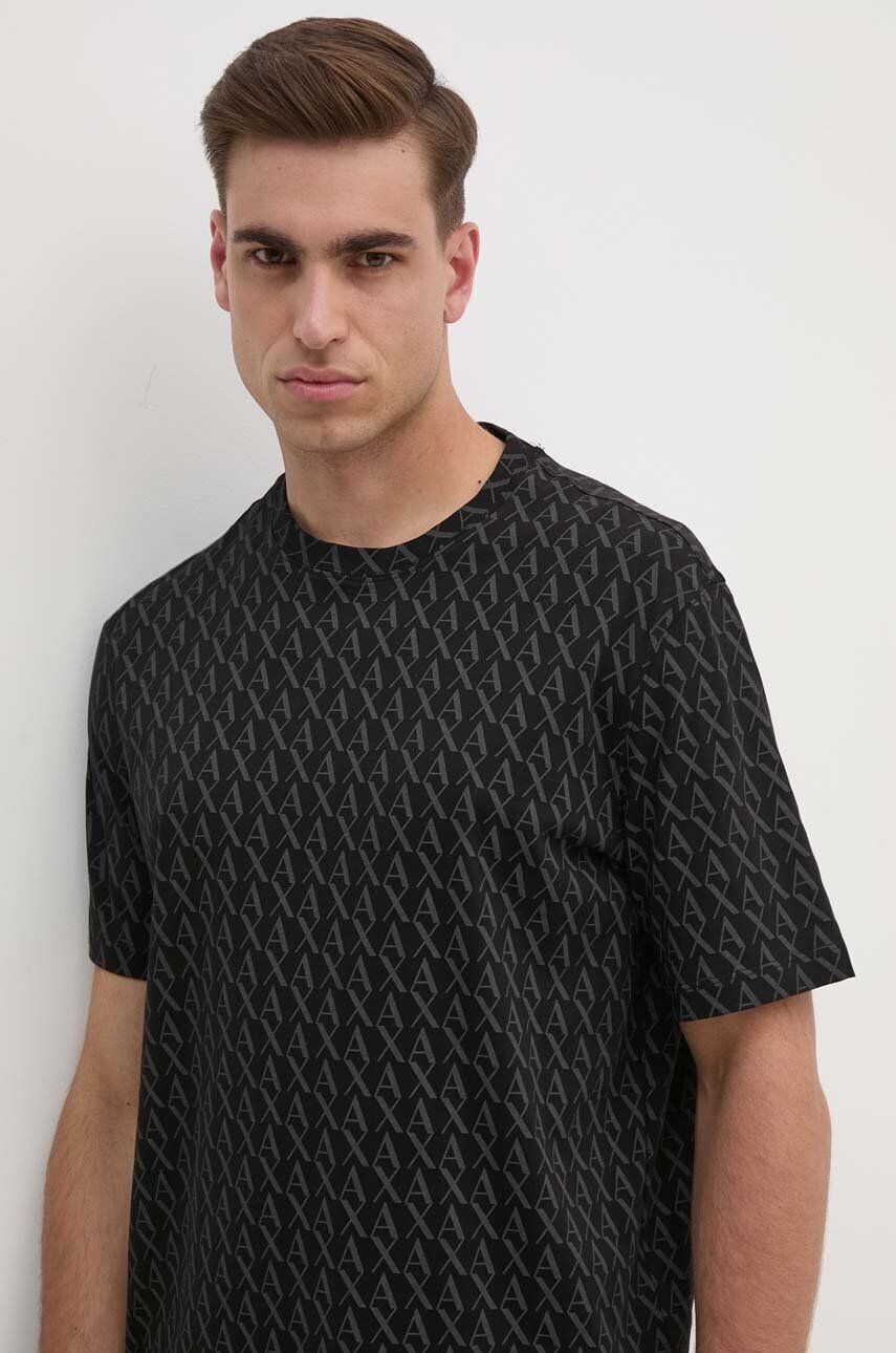 

Хлопковая футболка Armani Exchange, черный