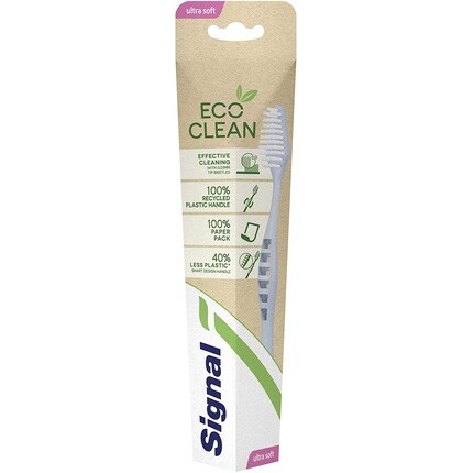 

Зубная щетка Eco Clean с тонкой щетиной на кончике 0,01 мм и ручкой из 100% переработанного пластика — 1 щетка (17G), Signal