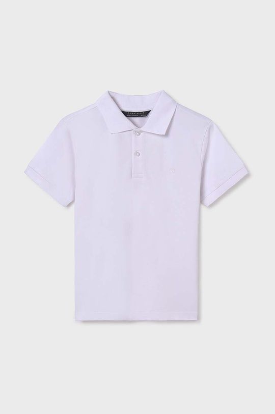 Рубашка-поло из детской шерсти Mayoral, белый