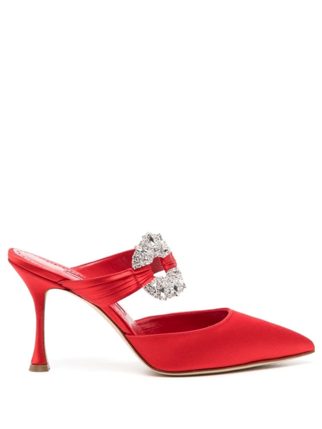 

Manolo Blahnik мюли Maidugura 90 с декорированной пряжкой, красный