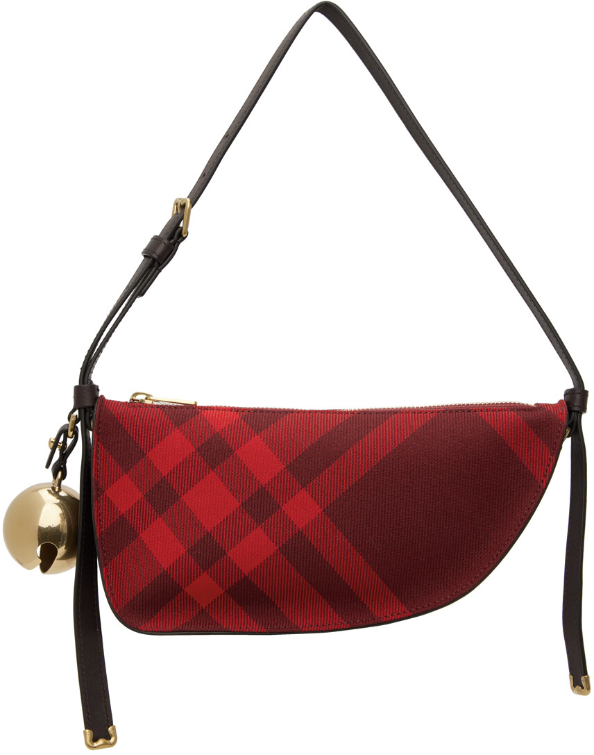 

Красная мини-сумка-слинг Shield Shield Burberry
