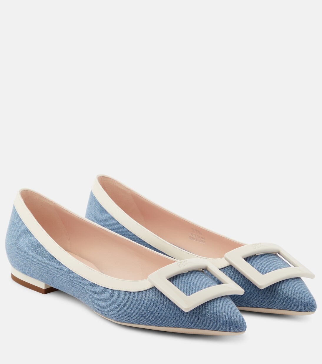 

Джинсовые балетки с кожаной отделкой Roger Vivier, синий