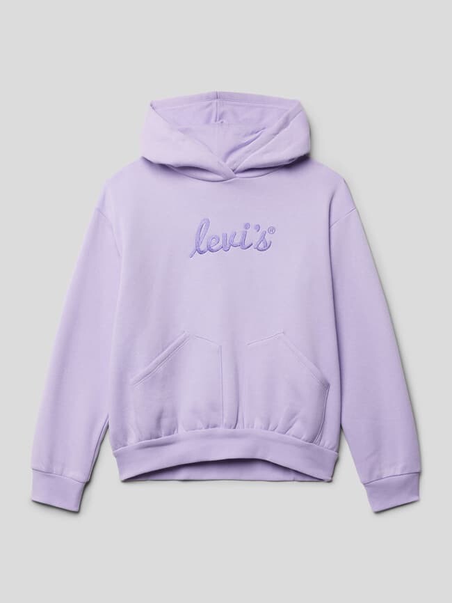 

Детская толстовка с капюшоном модель "ПОСТЕР" Levi's, сирень