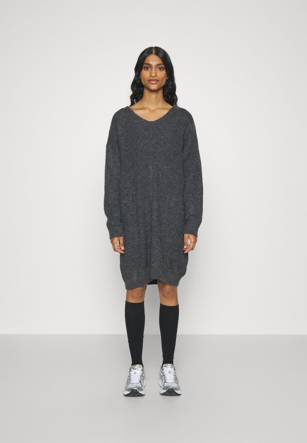 

Платье ONLY Petite ONLJADA DRESS, цвет dark grey melange