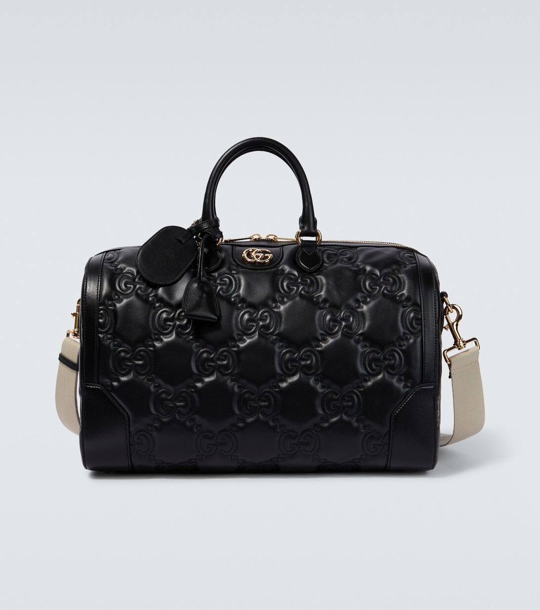 

Сумка-тоут с узором GG из матовой кожи Gucci, черный