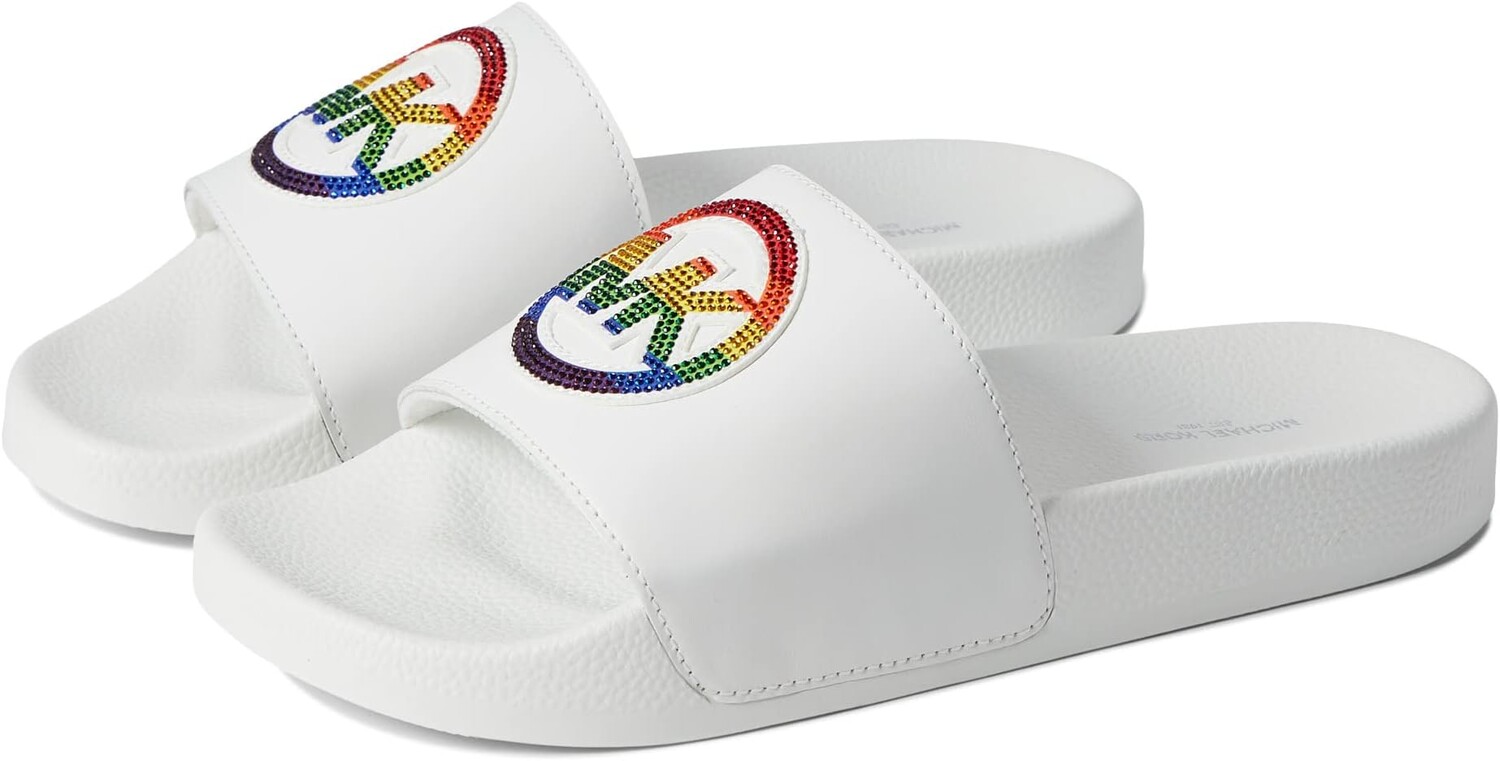 

Сандалии Jake Slide Michael Kors, цвет Optic White Multi