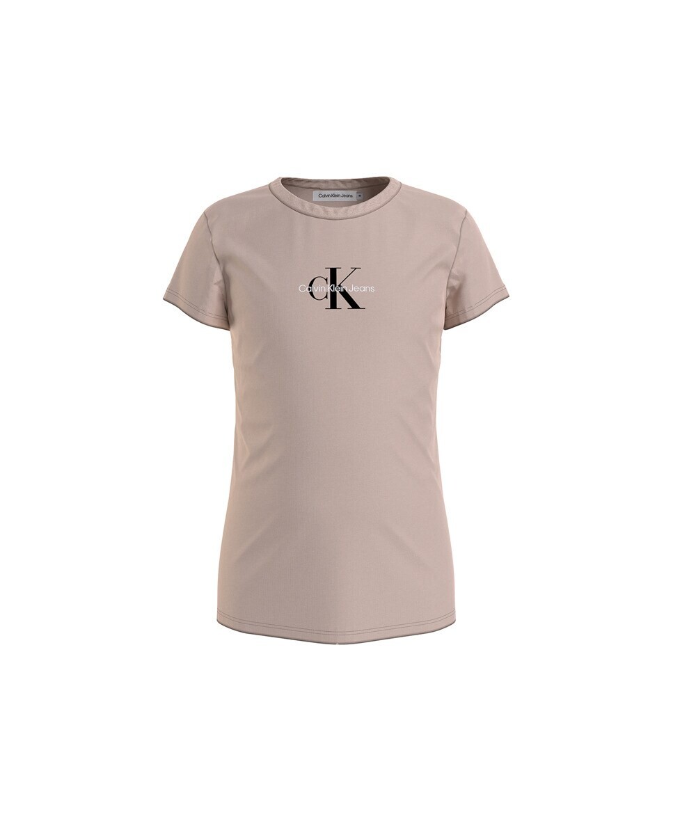 

Розовая футболка для девочки с короткими рукавами Calvin Klein, розовый