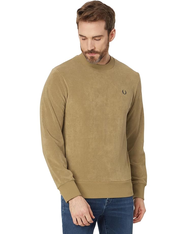 Толстовка Fred Perry Towelling Crew Neck, цвет Warm Stone толстовка fred perry towelling crew neck цвет warm stone