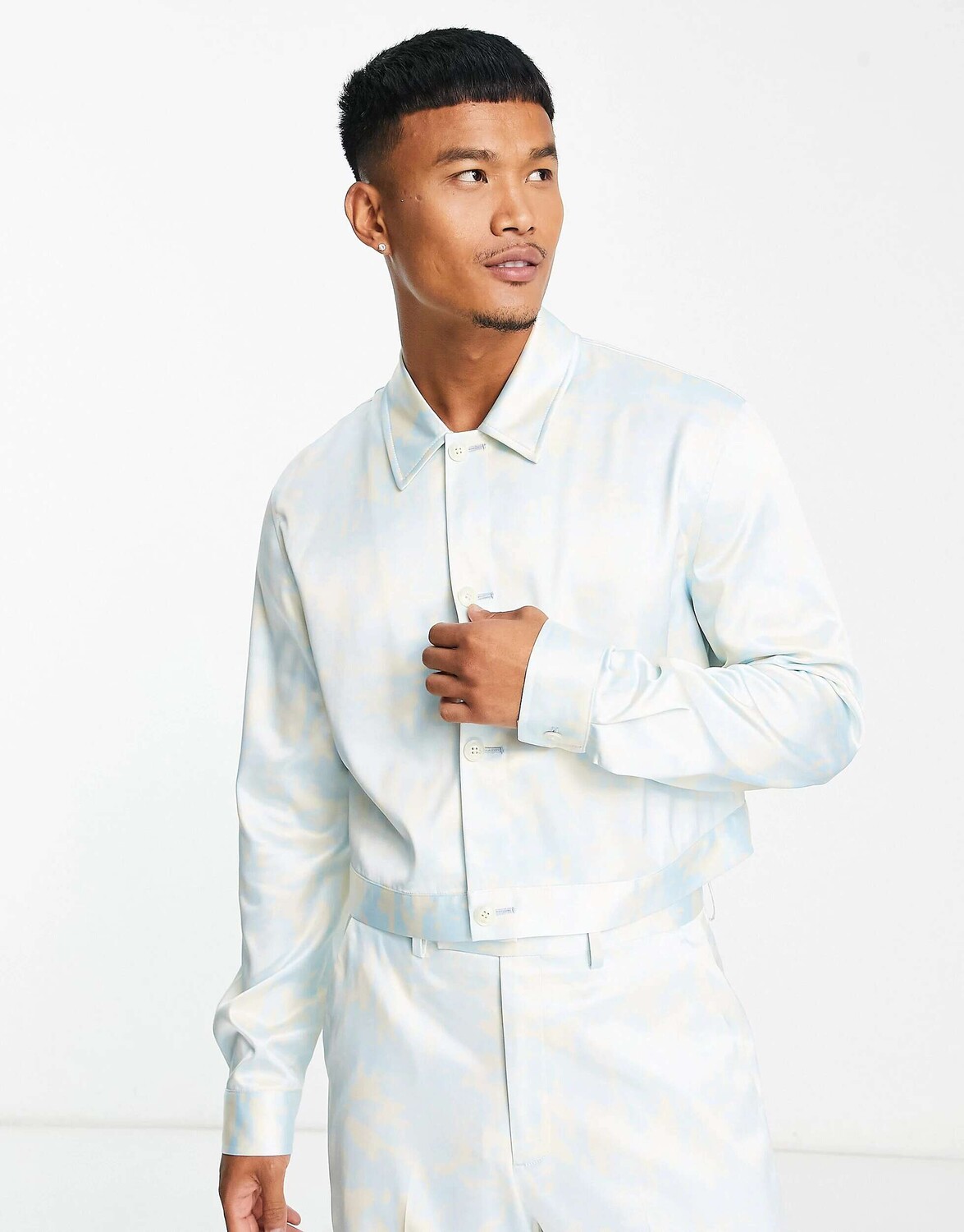 

Синяя куртка с длинными рукавами ASOS