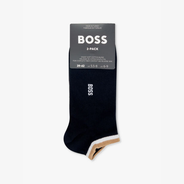 

Фирменная упаковка из двух носков из хлопковой смеси Boss, черный