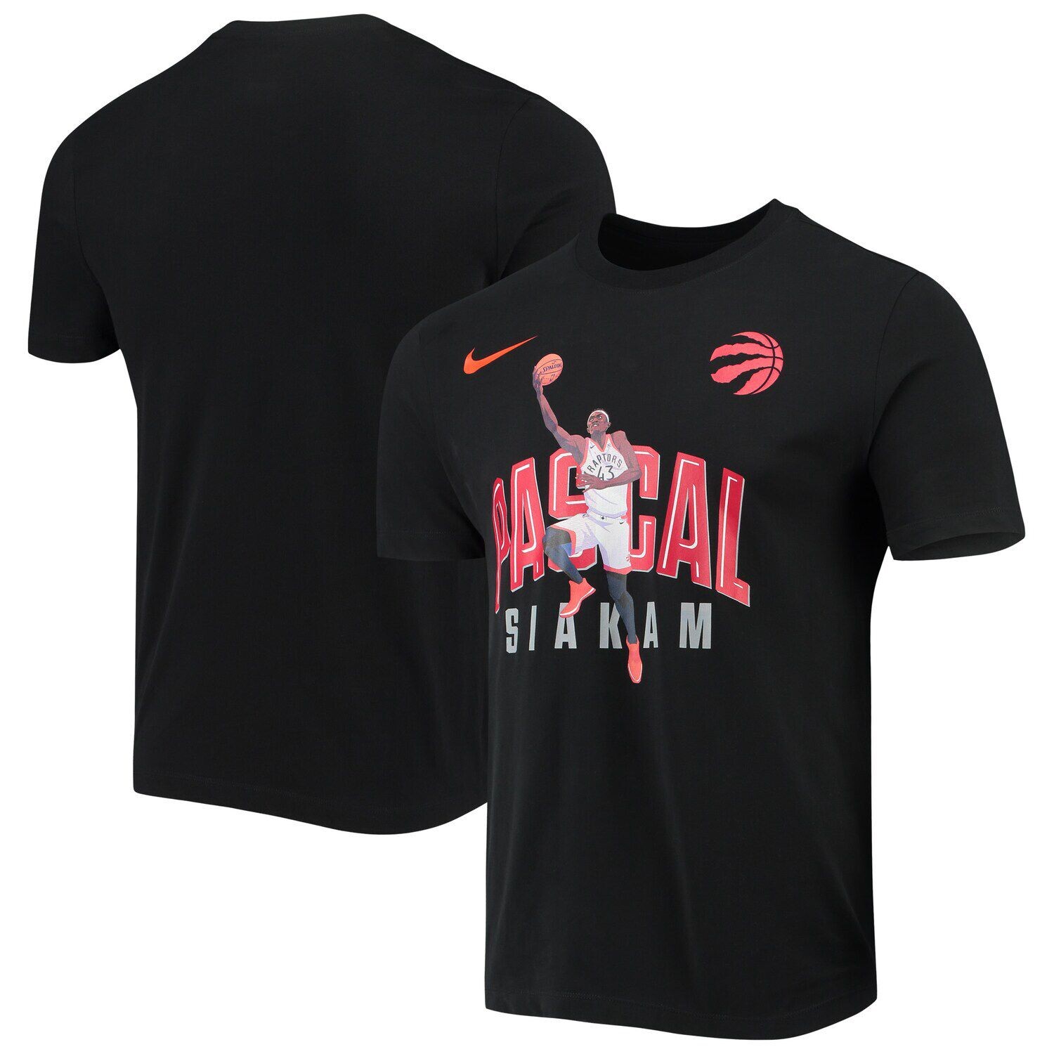 

Мужская черная футболка Pascal Siakam Toronto Raptors Hero Performance Nike, Черный