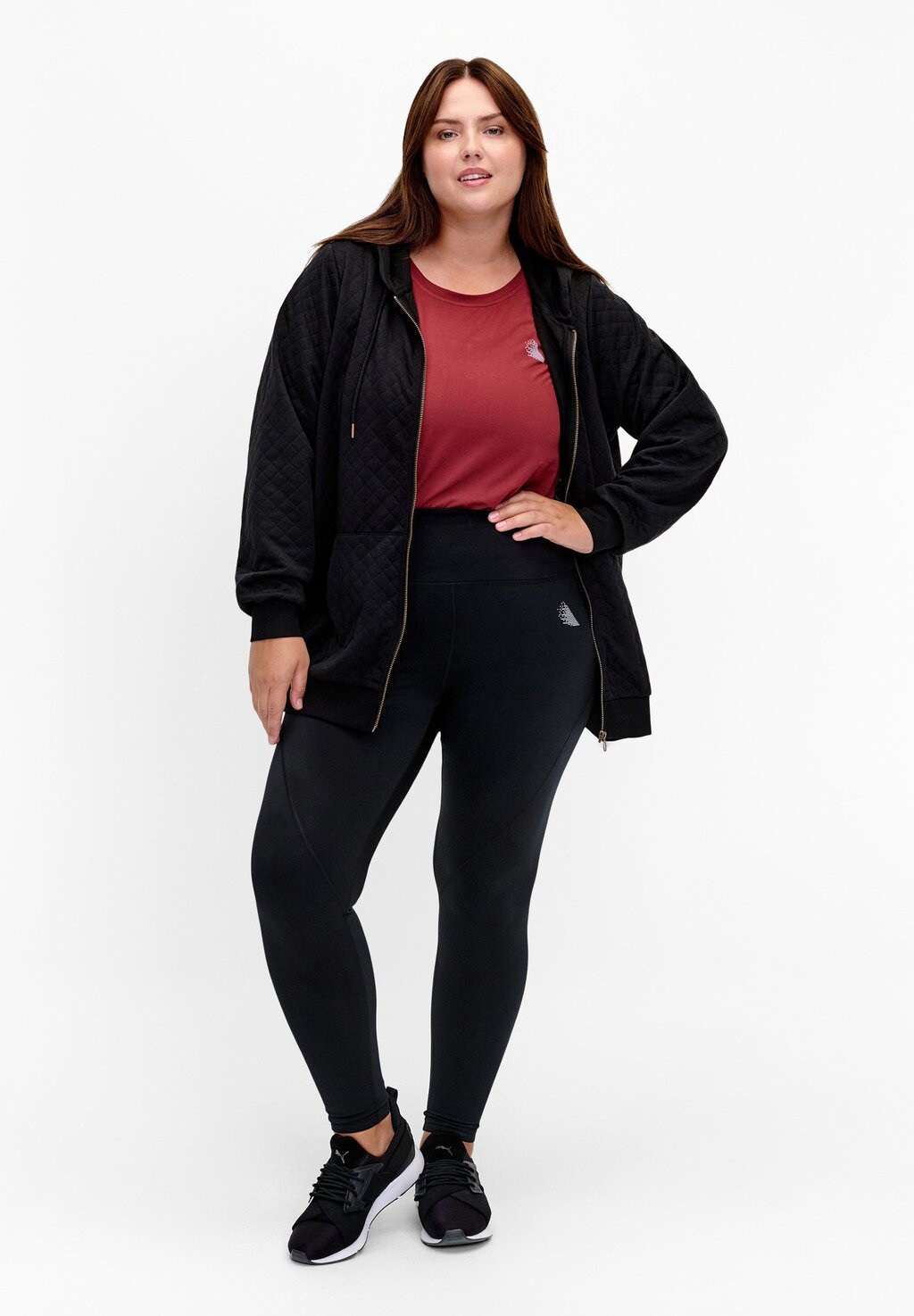 

Толстовка на молнии Active by Zizzi, черный