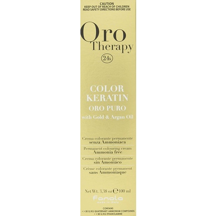 Oro Therapy Color Keratin Puro 9.1 Пепельный блондин 100мл, Fanola