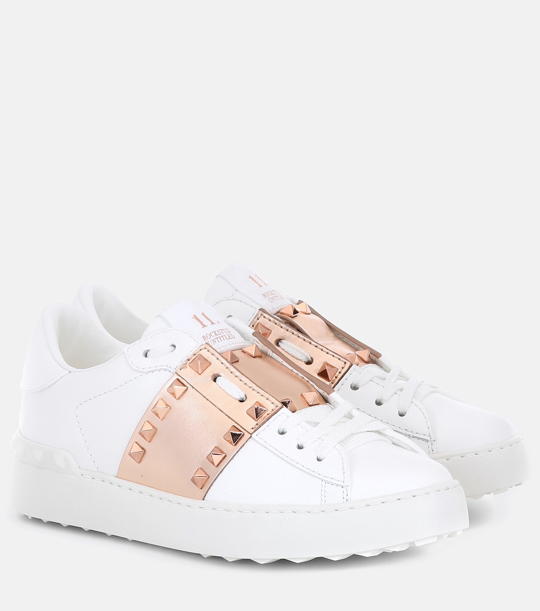 

Кожаные кроссовки Valentino Garavani Rockstud Untitled Valentino Garavani, белый