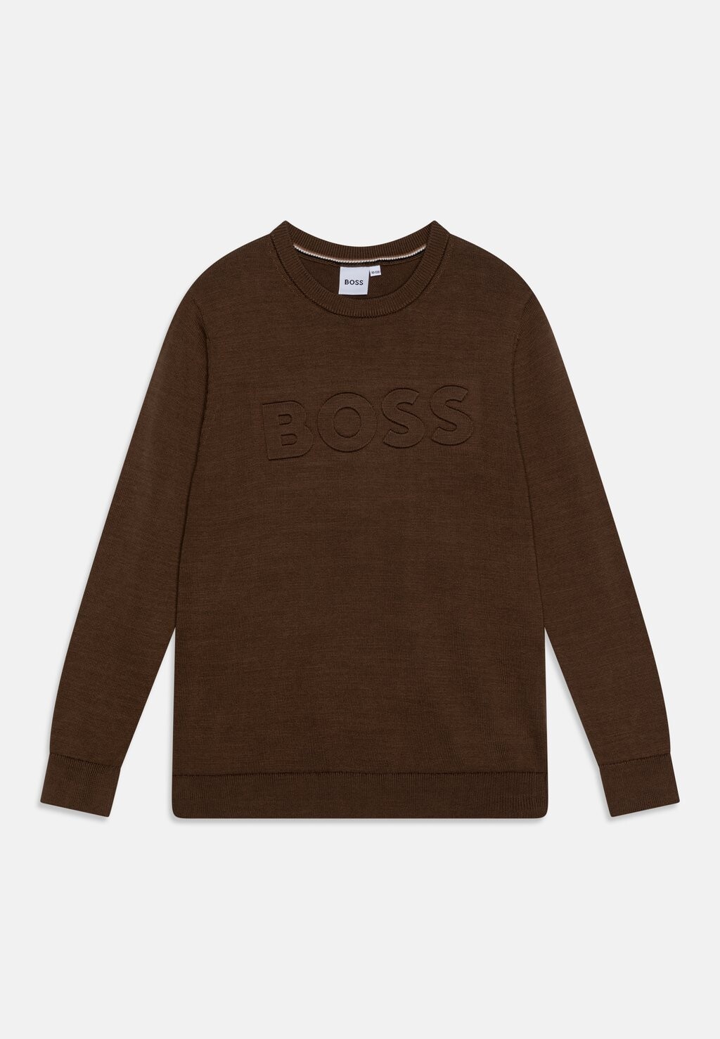 

Вязаный свитер BOSS Kidswear, цвет brown